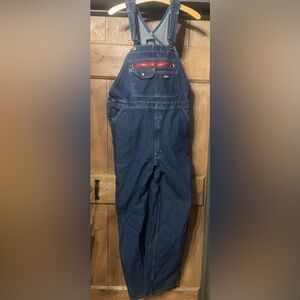 Dickies Dark Blue Denim Overalls, men’s medium